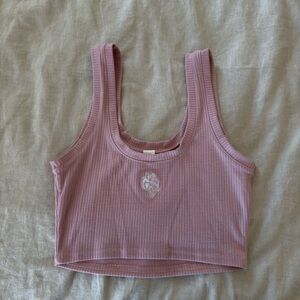 Darc Sport Ribbed Mauve Crop Top